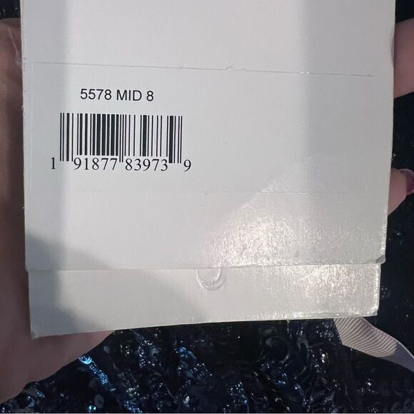 NWT‎ Mac Duggal Midnight sequin midi dress style 5578 size 8 women's - Picture 14 of 16